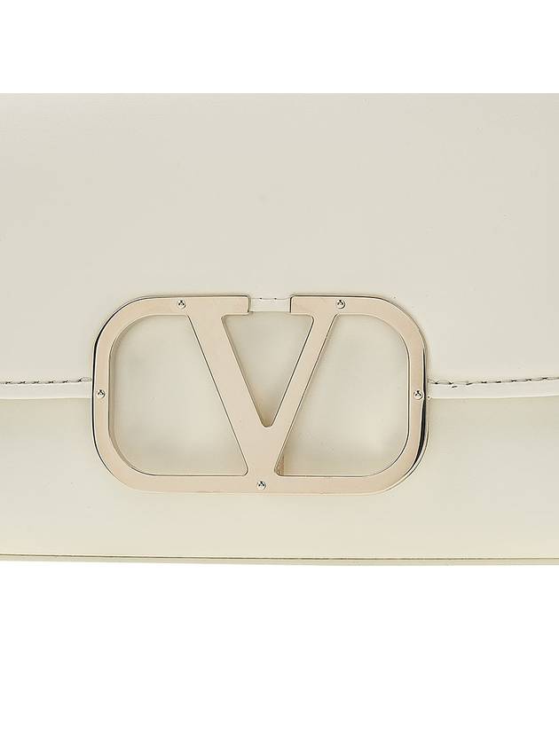 V Logo Type Small Leather Shoulder Bag Ivory - VALENTINO - BALAAN 7