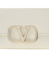 V Logo Type Small Leather Shoulder Bag Ivory - VALENTINO - BALAAN 7