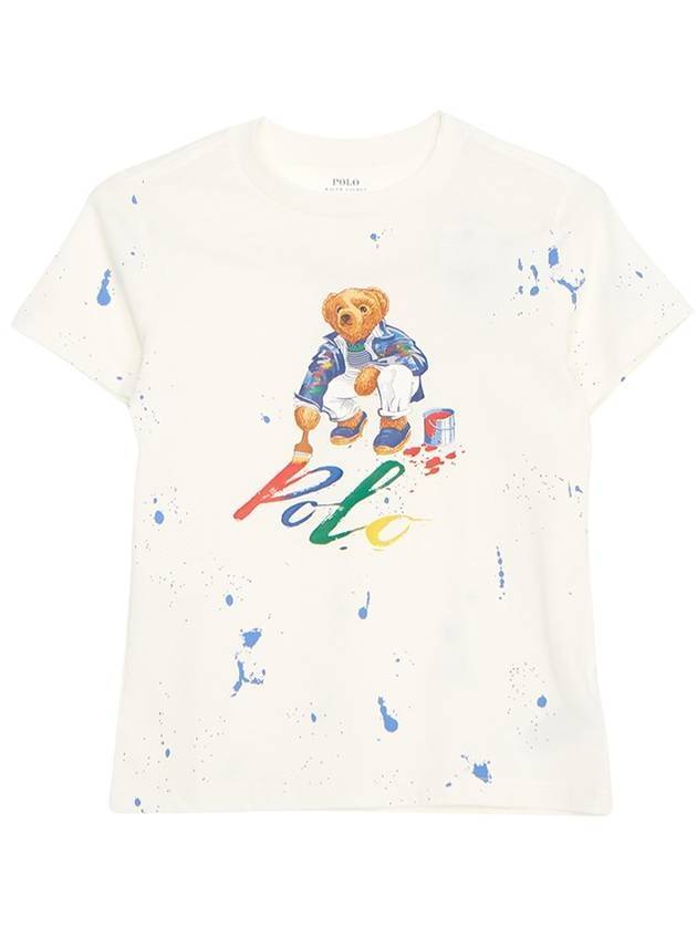 Kids Bear Short Sleeve T-Shirt White - POLO RALPH LAUREN - BALAAN 1