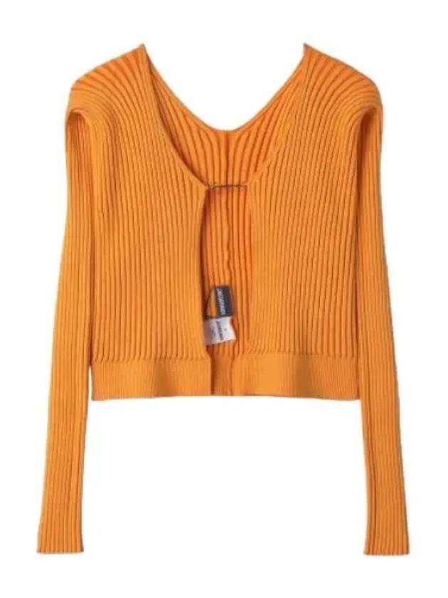 Jacquemus La Maille Fralou Longue Cardigan Light Orange - JACQUEMUS - BALAAN 1