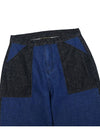 Color Block Denim Wide Pants Blue - OGARP - BALAAN 4