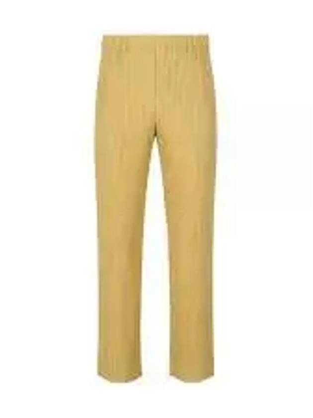 Tailored Pleated 1 Straight Pants Yellow - ISSEY MIYAKE - BALAAN 2