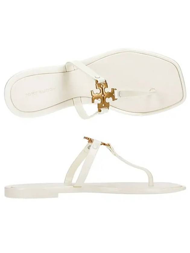 Roxanne Jelly Logo Flip Flops White - TORY BURCH - BALAAN 6