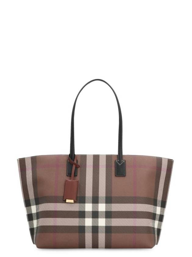 Medium Check Tote Bag Dark Birch Brown - BURBERRY - BALAAN 1