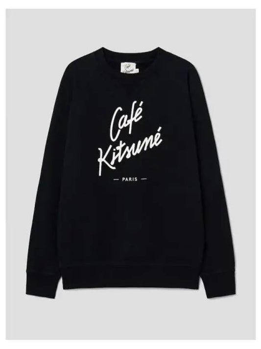 Unisex Sweatshirt Cafe Kitsune Black Domestic Product - MAISON KITSUNE - BALAAN 1