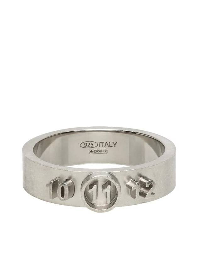 numbering engraved logo ring silver - MAISON MARGIELA - BALAAN 5