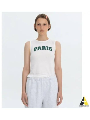 PARIS LOGO SLEEVELESS white - BENSIMON - BALAAN 1