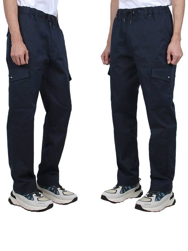 Gabadin track pants royal blue - MONCLER - BALAAN 4