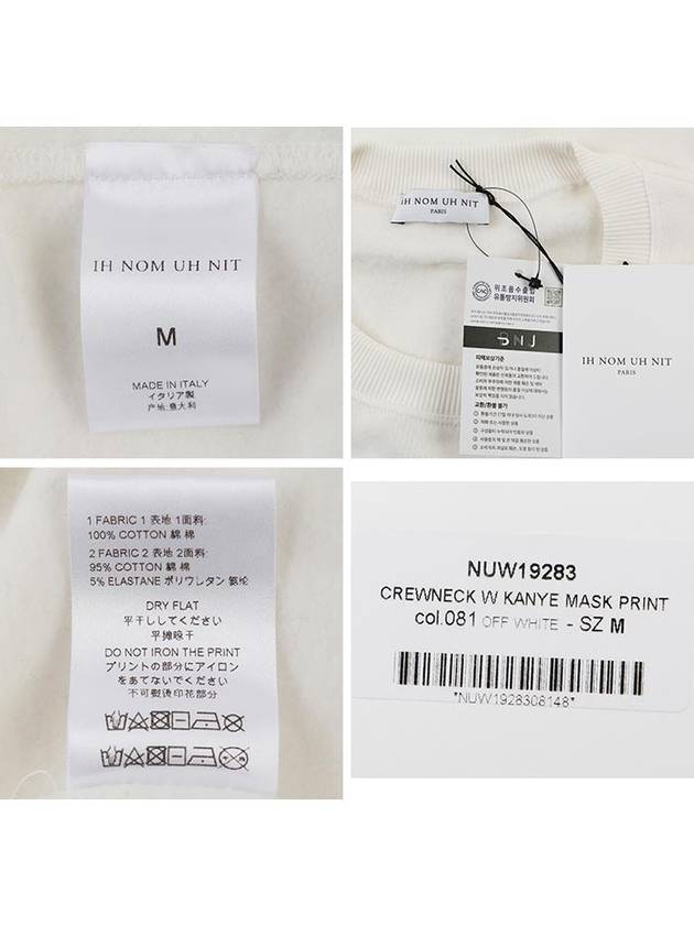 NUW19283 081 Kanye Mask White Sweatshirt - IH NOM UH NIT - BALAAN 6