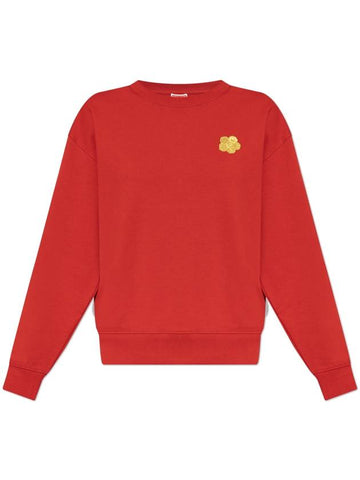 Kenzo Sweatshirt With Embroidered Logo, Women's, Red - KENZO - BALAAN 1