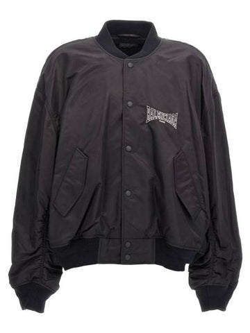 Boxing Varsity Bomber Jacket Black - BALENCIAGA - BALAAN 1