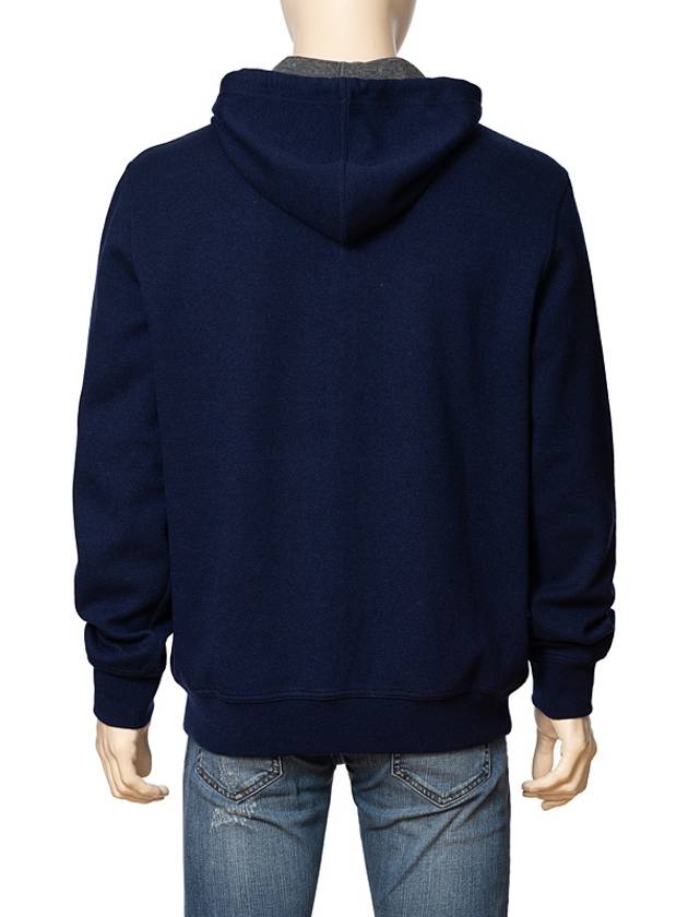 Cashmere Zip-Up Hoodie Navy - BRUNELLO CUCINELLI - BALAAN 4