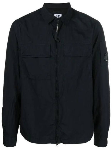 Taylon L Lens Shirt Zip Up Jacket Black - CP COMPANY - BALAAN 1