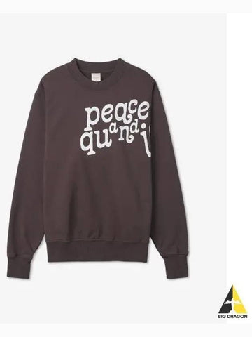 MUSEUM OF PEACE QUIET Etching Sweatshirt Brown MOPQFALL2210BBROWN - MUSEUM OF PEACE & QUIET - BALAAN 1