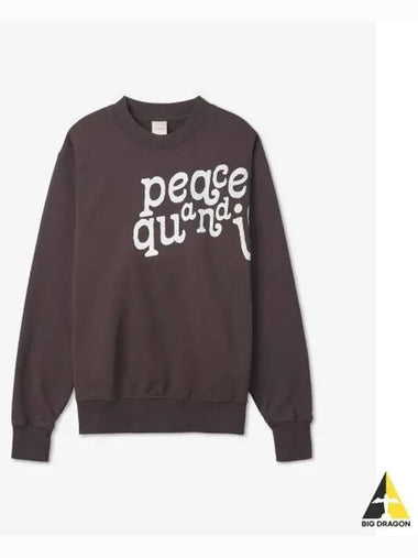 MUSEUM OF PEACE QUIET Etching Sweatshirt Brown MOPQFALL2210BBROWN - MUSEUM OF PEACE & QUIET - BALAAN 1