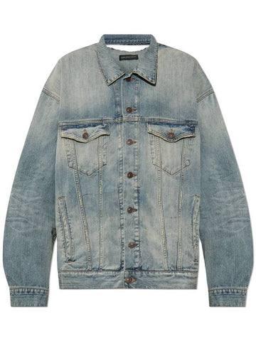 Balenciaga Denim Jacket, Women's, Blue - BALENCIAGA - BALAAN 1