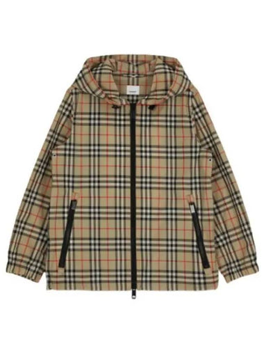 Vintage Check Hooded Jacket Archive Beige - BURBERRY - BALAAN 1