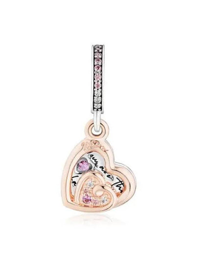 Entwined Infinite Hearts Double Dangle Bracelet Charm Rose Gold - PANDORA - BALAAN 2