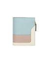 Color Block Leather Half Wallet Blue - MARNI - BALAAN 2