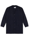 V Neck Wool Long Cardigan Navy - MAISON MARGIELA - BALAAN 2