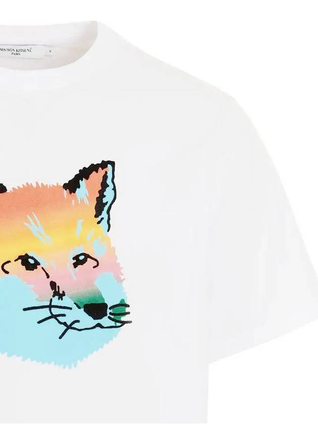 Vibrant Fox head Easy Short Sleeve T-Shirt White - MAISON KITSUNE - BALAAN 5