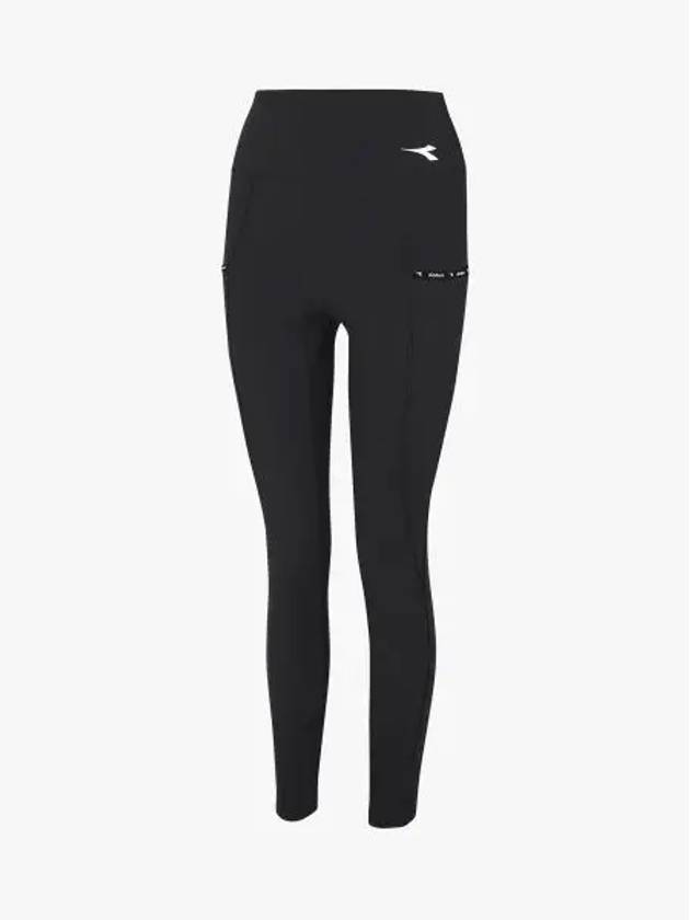 Diadora Dual Pocket Brushed Leggings Women BLACK - DIADORA - BALAAN 1