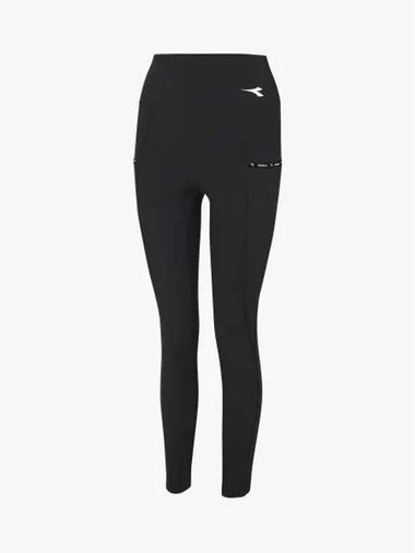 Diadora Dual Pocket Brushed Leggings Women BLACK - DIADORA - BALAAN 1