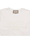 Embroidered Logo City Short Sleeve T-Shirt White - GUCCI - BALAAN 4