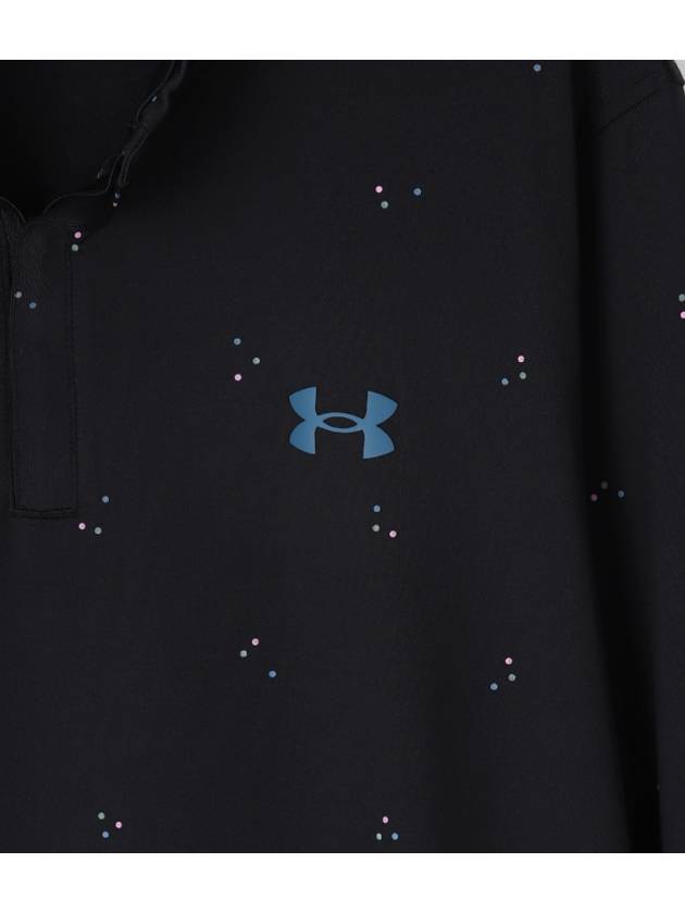 Men's Playoff Printed Half Zip Long Sleeve T-Shirt Black - UNDER ARMOUR - BALAAN 5