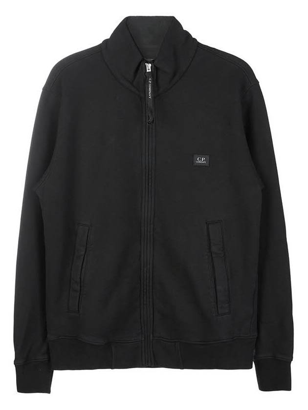 Logo Cotton High Neck Zip-Up Jacket Black - CP COMPANY - BALAAN 2