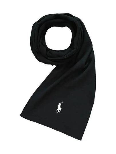 Embroidery Classic Muffler Black - POLO RALPH LAUREN - BALAAN 2