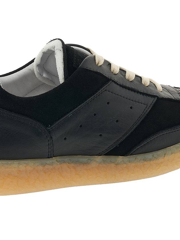 6 Court Suede Leather Low Top Sneakers Black - MAISON MARGIELA - BALAAN 11