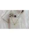 Mini Pop H Pendant Necklace Gold Blanc White - HERMES - BALAAN 3