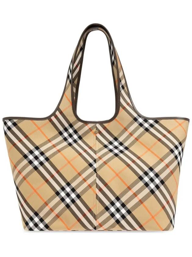 Check Medium Tote Bag Sand - BURBERRY - BALAAN 2