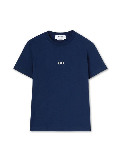 Micro Logo Short Sleeve T-Shirt Navy - MSGM - BALAAN 2