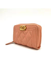 Boy caviar gold card wallet zipper milk pink - CHANEL - BALAAN 4