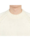 Men’s Merino Wool Knit Top White - TEN C - BALAAN 7