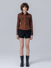 FLAP SHIRTBROWN PC23SH01BR - PAGE STUDIO - BALAAN 4