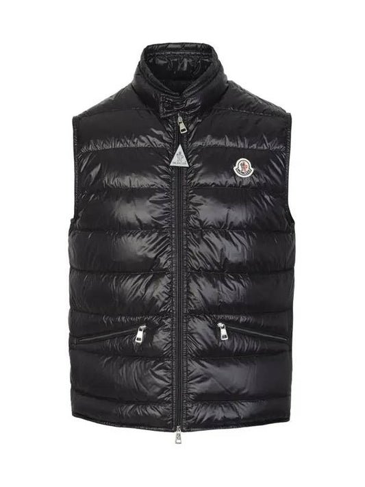 Gui Logo Patch Down Vest Black - MONCLER - BALAAN 2