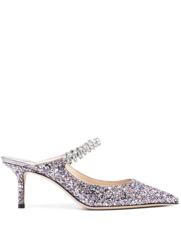 Bing 65 Crystal Strap Glitter Mule Silver - JIMMY CHOO - BALAAN 2