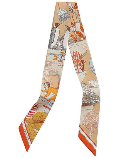 Precious Paradise Twilly Scarf Beige Dore - HERMES - BALAAN 2