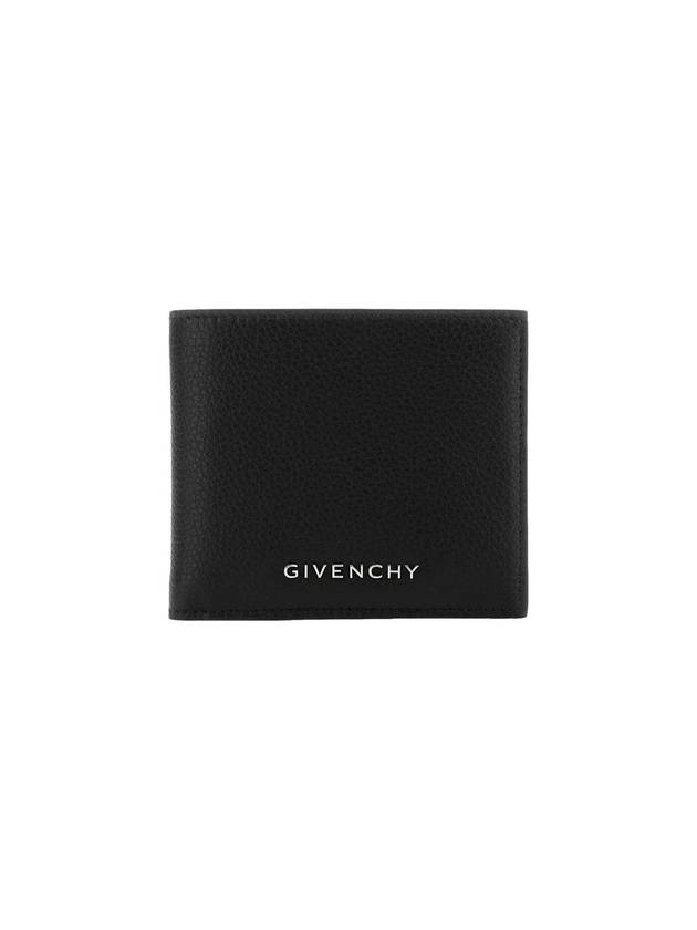 Metal Logo Grain Leather Half Wallet - GIVENCHY - BALAAN 2