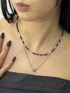 Handmade Glass Bead Ball Layering Necklace Black - S SY - BALAAN 6