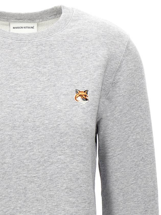 Fox Head Patch Regular Sweatshirt Grey - MAISON KITSUNE - BALAAN 4