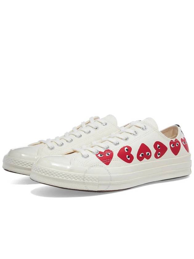 Multi Heart Chuck Taylor Low Top Sneakers Ivory - COMME DES GARCONS - BALAAN 4