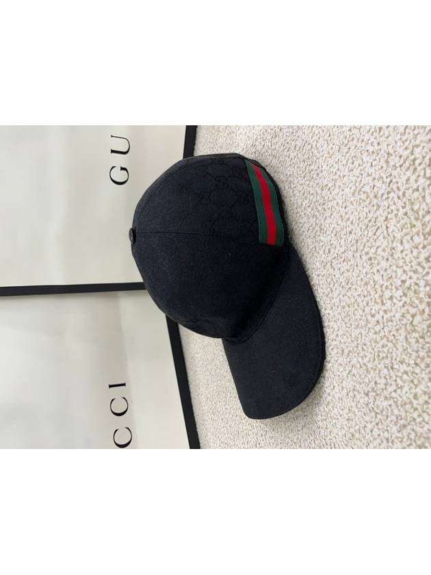 Web GG Canvas Base Ball Cap Black 200035 KQWBG 1016 - GUCCI - BALAAN 1