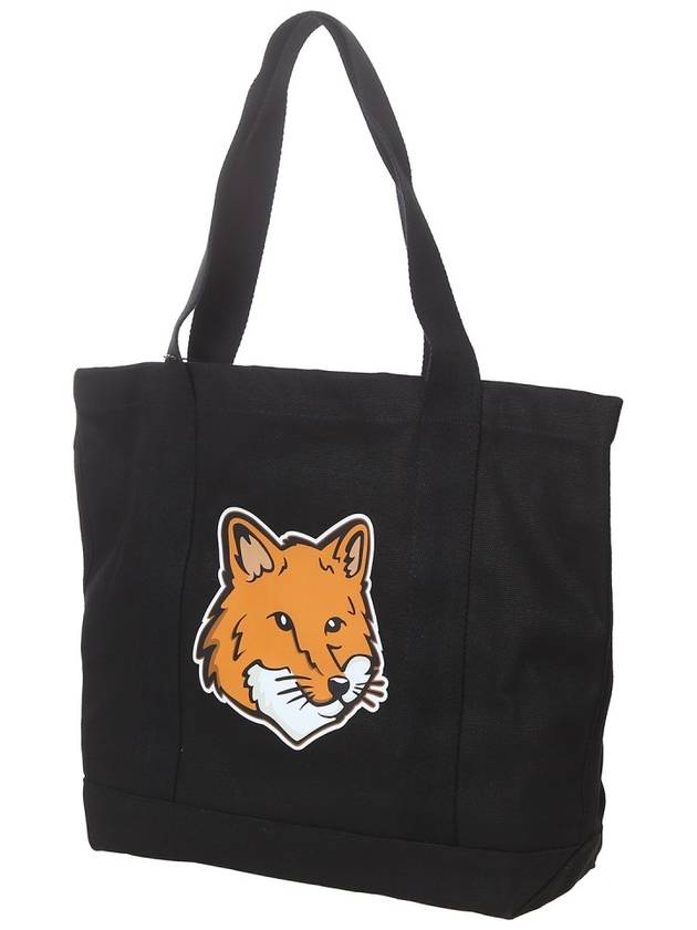 Fox Head Print Tote Bag Black - MAISON KITSUNE - BALAAN 3