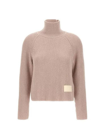 Cotton Wool Blend Turtleneck Rose - AMI - BALAAN 1