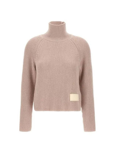 Cotton Wool Blend Turtleneck Rose - AMI - BALAAN 1