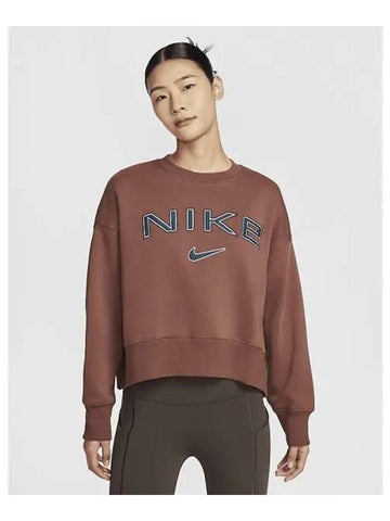 Sportswear Phoenix Fleece Women s Oversized Crew Neck Logo Sweatshirt Red Sepia Platinum Violet Armory Navy FV7675 218 726088 - NIKE - BALAAN 1